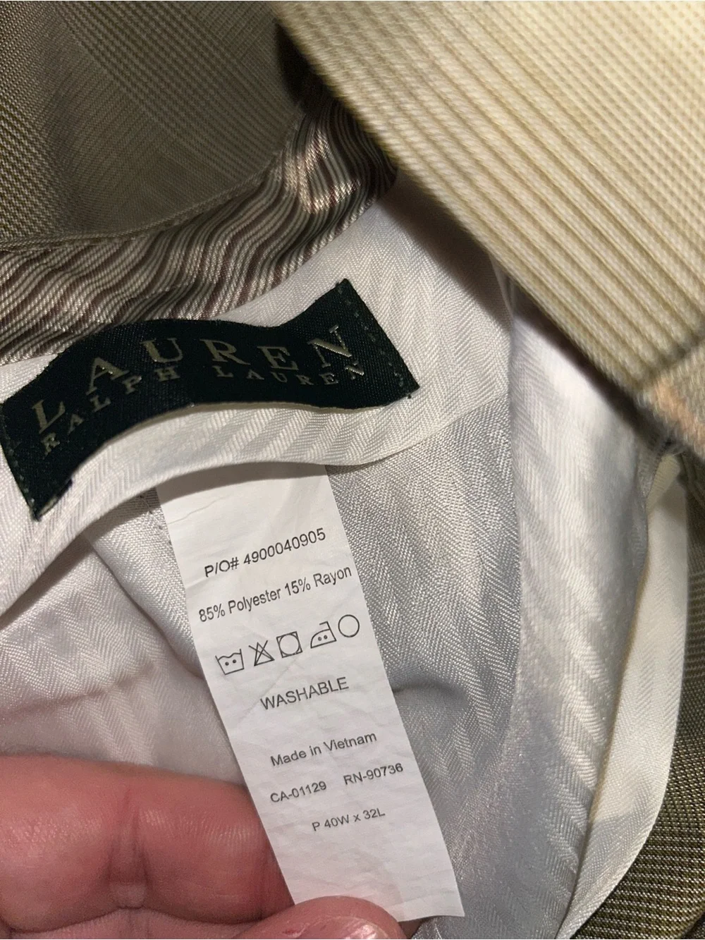 New Ralph Lauren Men's Brown Dress Pants Size 40x32